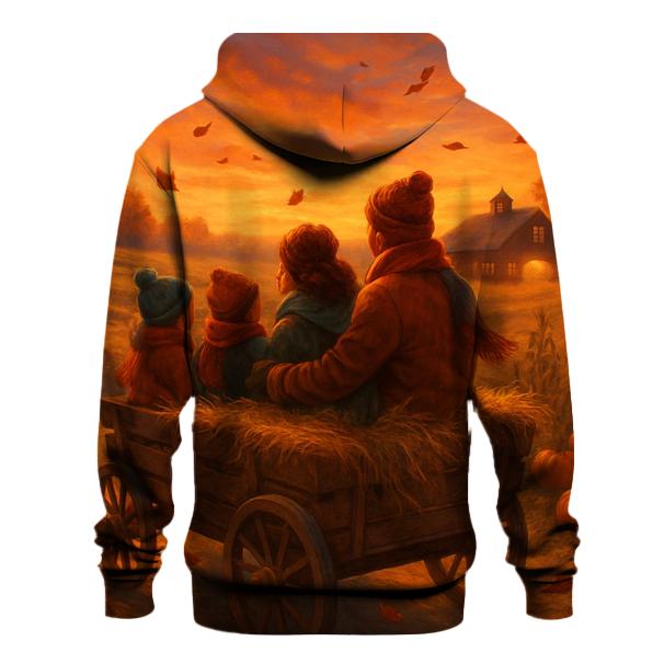 Sunset Hayride To The Harvest Feast heavyweight hoodies