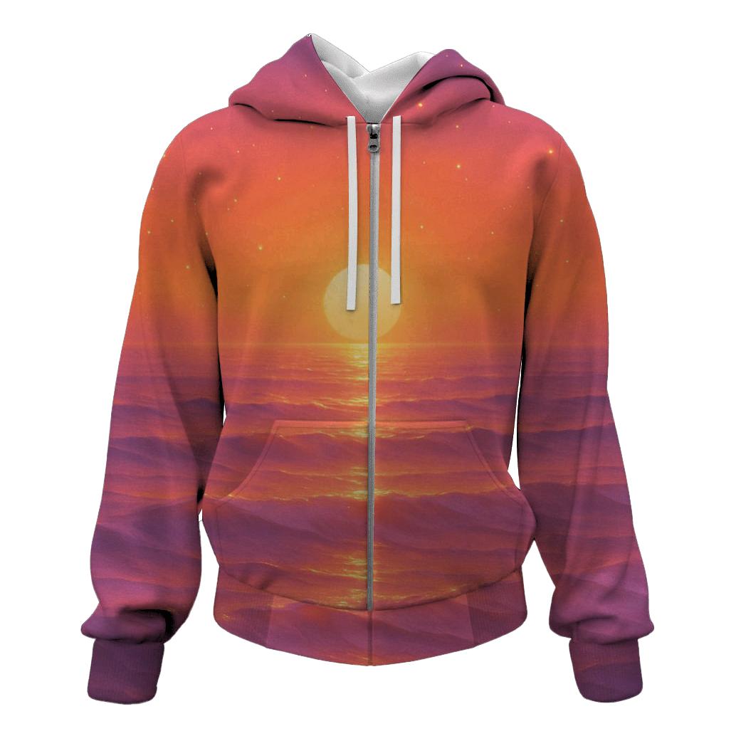 Celestial Tide Sunset heavyweight hoodies