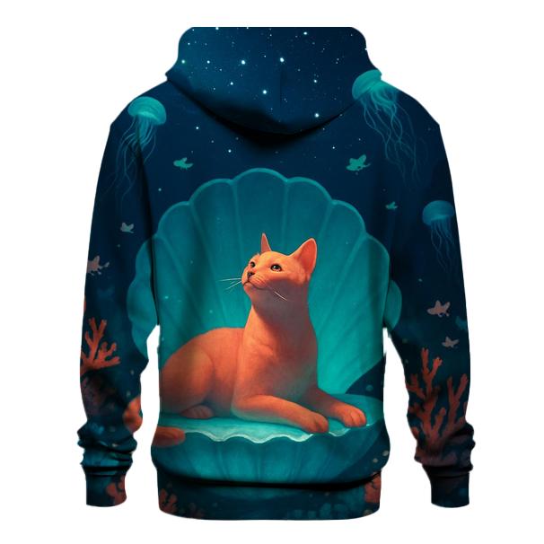 Coral Reef Stargazer Cat graphic hoodies
