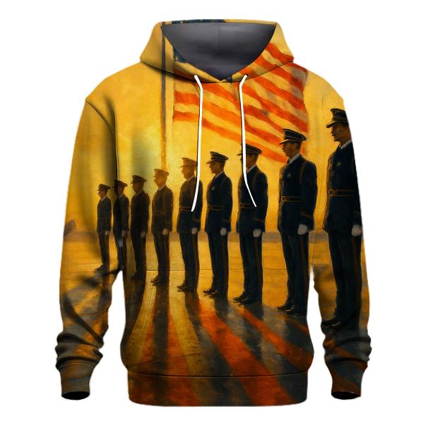 Honor Guard At The Golden Horizon heavyweight hoodies