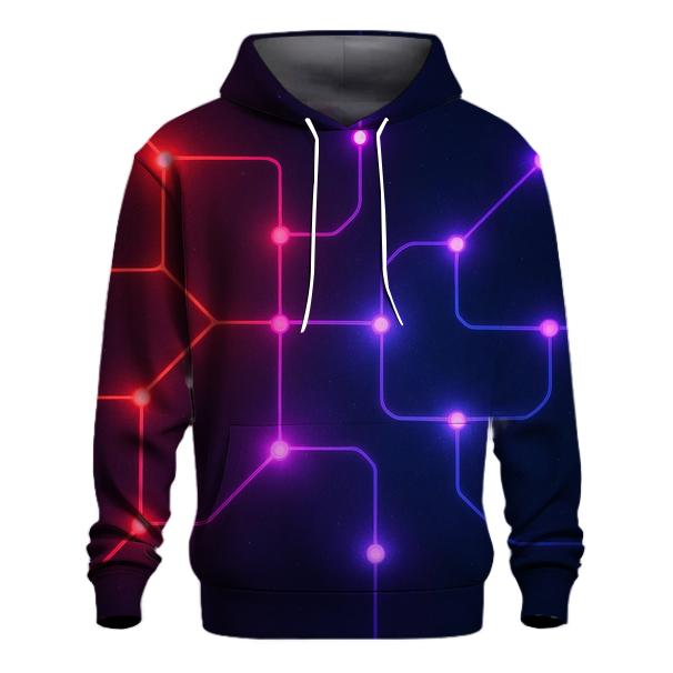 Starlit Circuit Gradient Grid designer hoodies