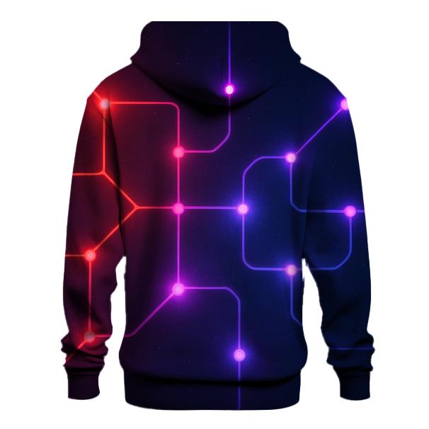Starlit Circuit Gradient Grid designer hoodies
