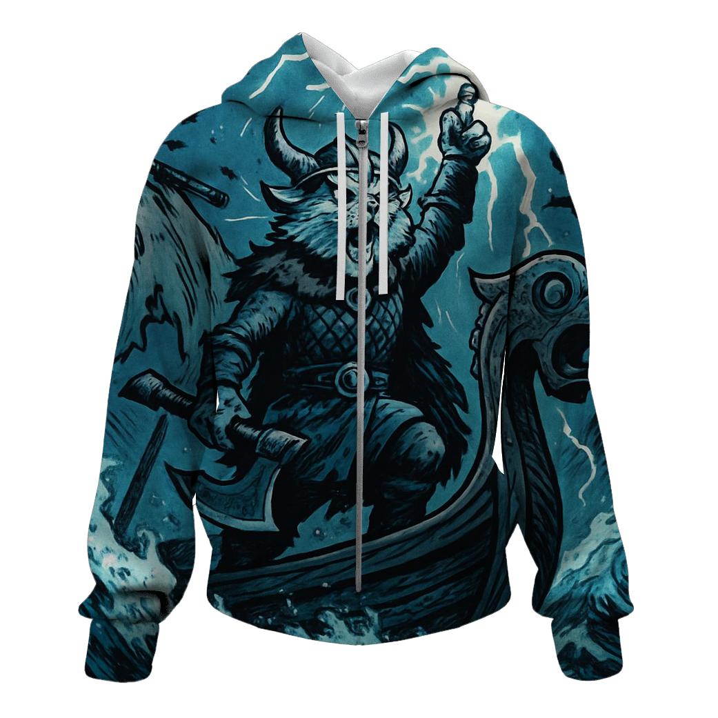 Storm Summoner Viking Cat pullover hoodies