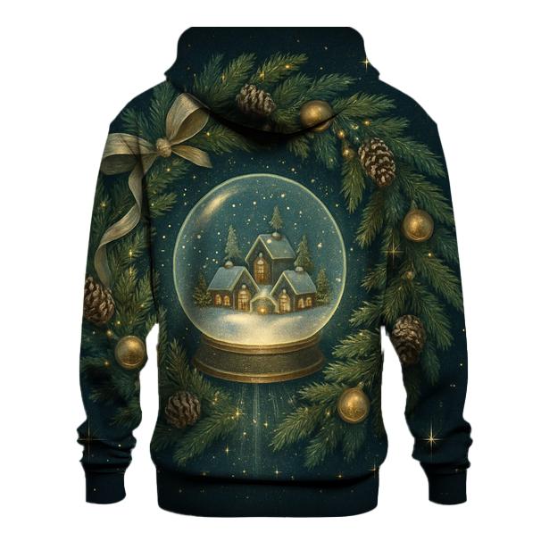 Magical Snow Globe Wreath Portal designer hoodies