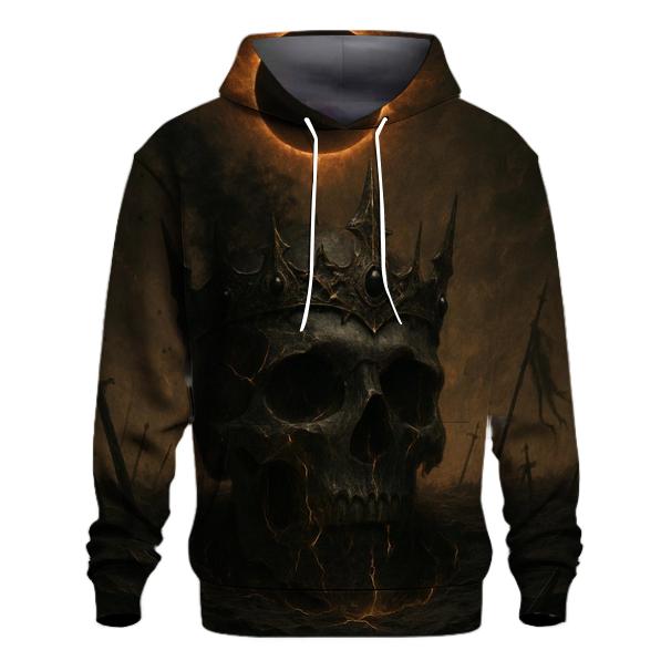 Crowned Skull Of The Black Sun graphic hoodies