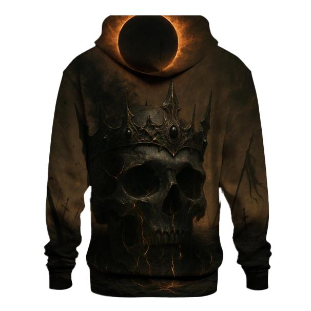 Crowned Skull Of The Black Sun graphic hoodies