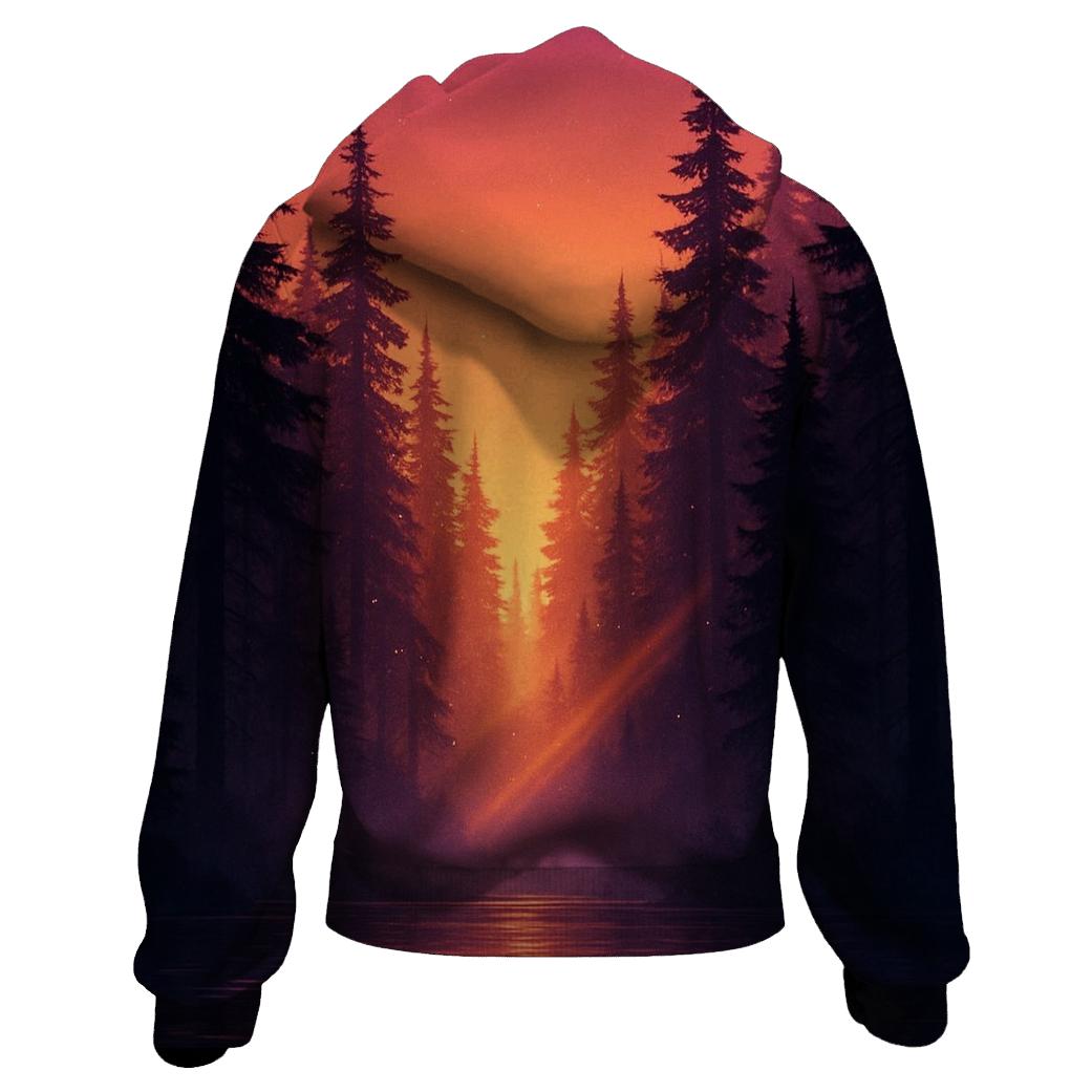 Forest Canopy Afterglow embroidered hoodies