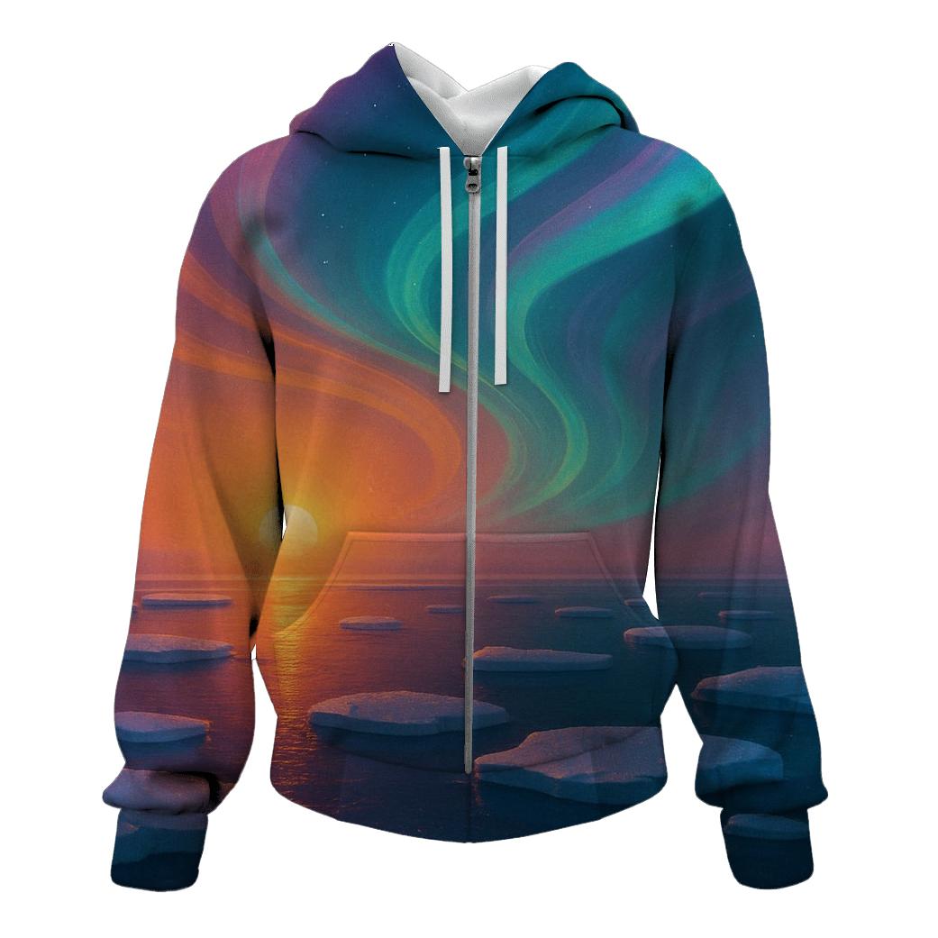 Aurora Sunset Drift hoodie styles