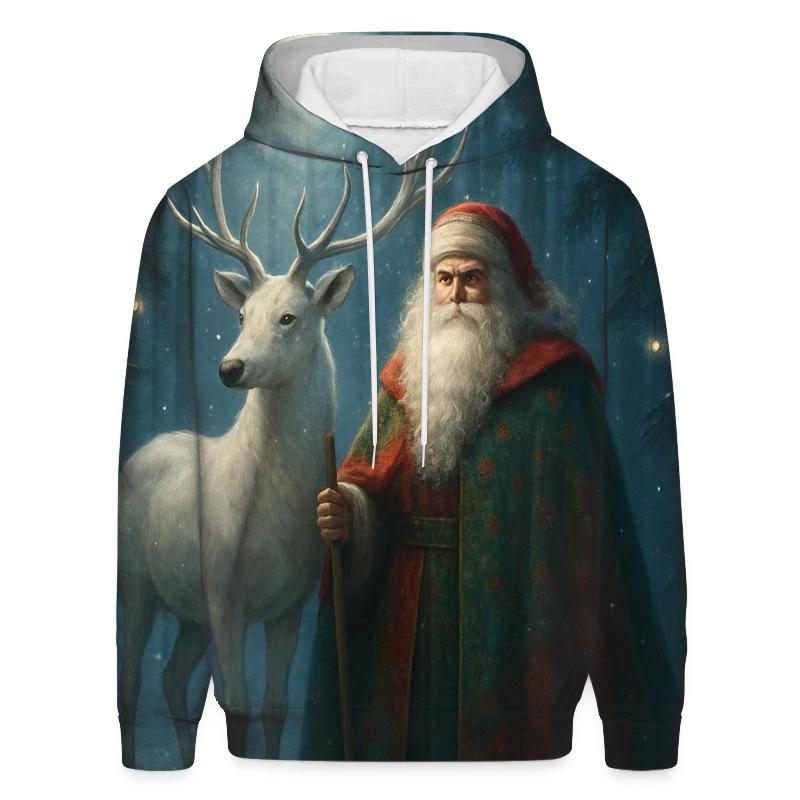 Forest Guardian Santa Stag lightweight hoodies