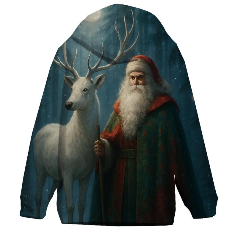 Forest Guardian Santa Stag lightweight hoodies