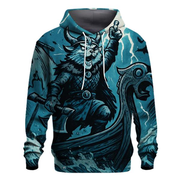Storm Summoner Viking Cat zip-up hoodies
