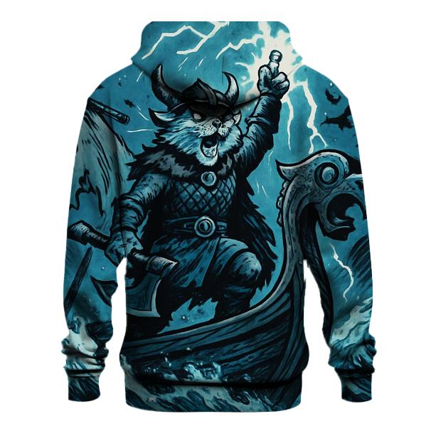 Storm Summoner Viking Cat zip-up hoodies