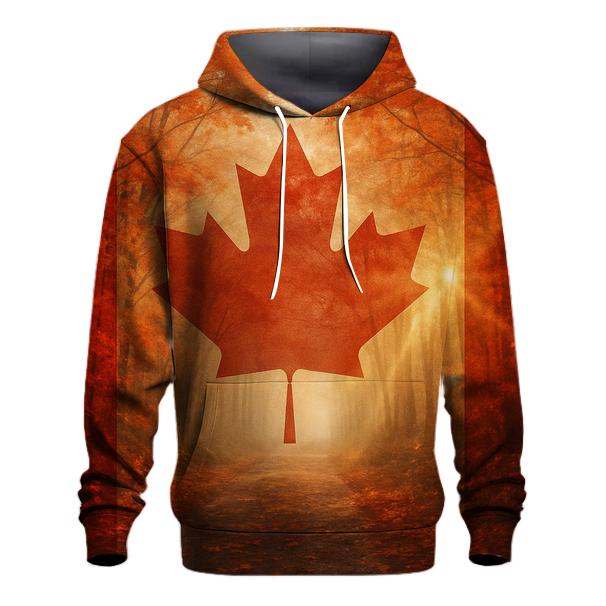 Canadian Maple Forest Double Exposure pullover hoodies