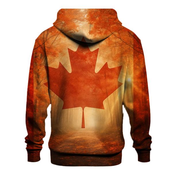 Canadian Maple Forest Double Exposure pullover hoodies