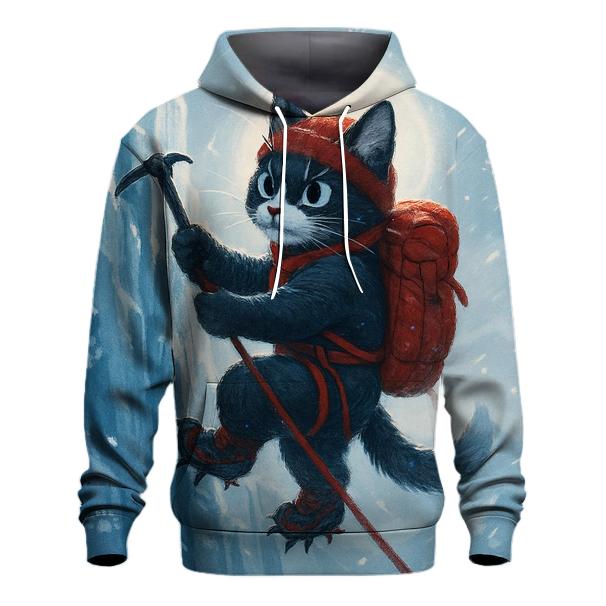 Ice Climber Snow Rescue Cat heavyweight hoodies