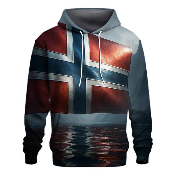 Norwegian Fjord Metallic Banner lightweight hoodies