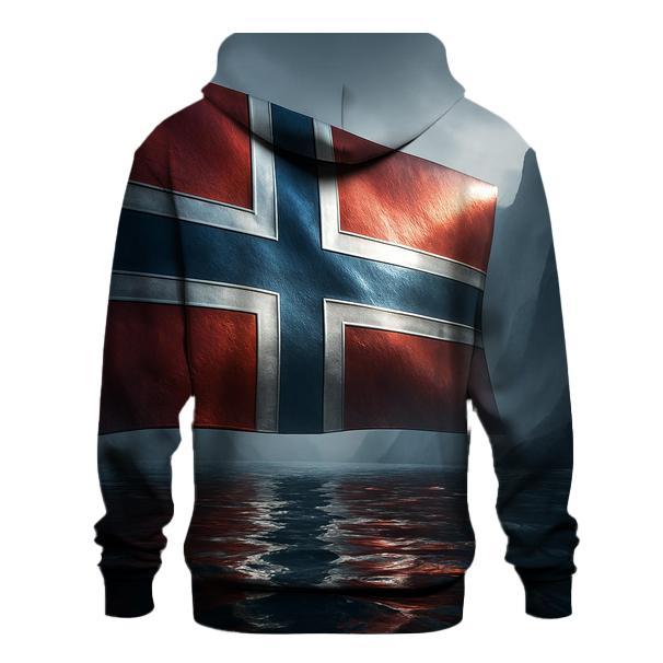Norwegian Fjord Metallic Banner lightweight hoodies