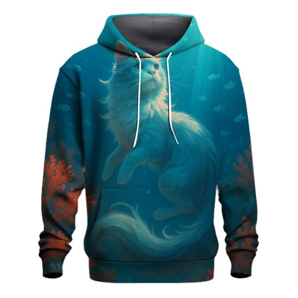 Underwater Coral Diva Cat hoodie styles