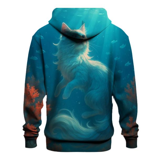 Underwater Coral Diva Cat hoodie styles