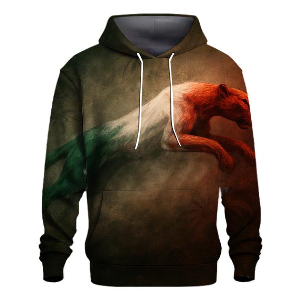 Mexican Flag Jaguar Spirit printed hoodies