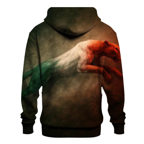 Mexican Flag Jaguar Spirit printed hoodies
