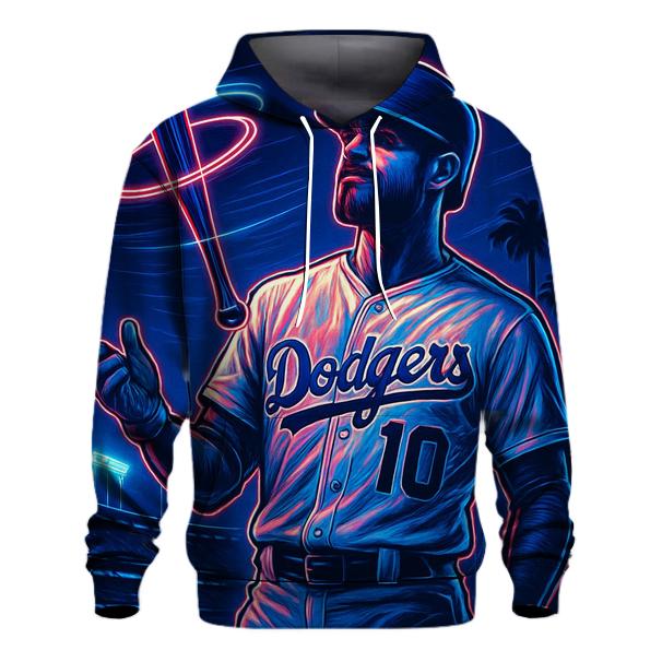 Neon Orbit Bat Flip printed hoodies