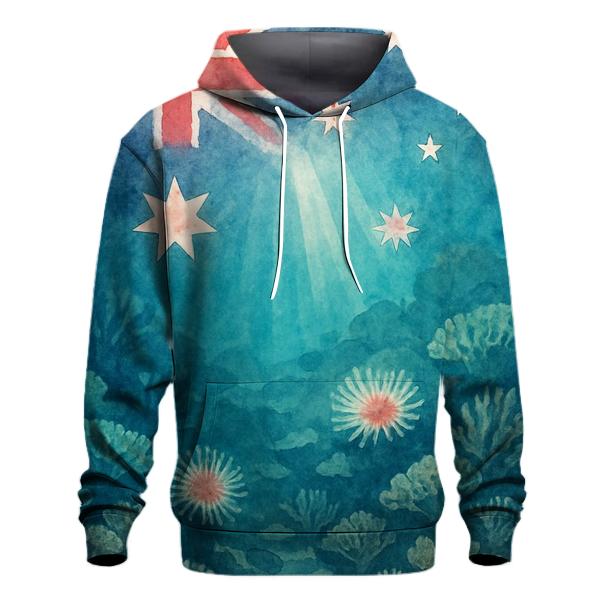 Australian Coral Dream Flag Reef lightweight hoodies
