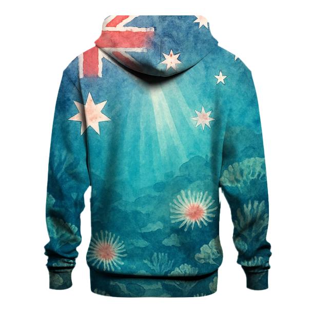 Australian Coral Dream Flag Reef lightweight hoodies