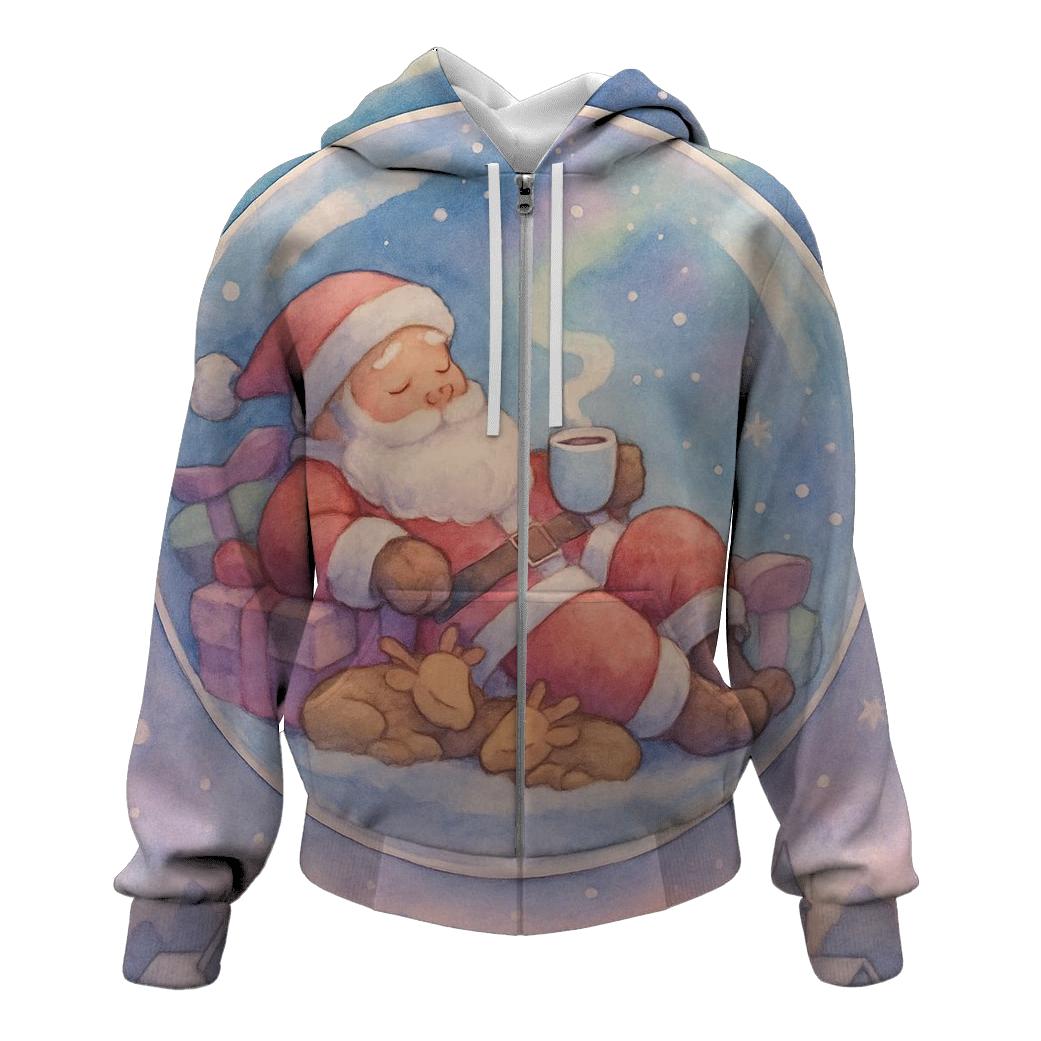 Snowglobe Dream Santa heavyweight hoodies