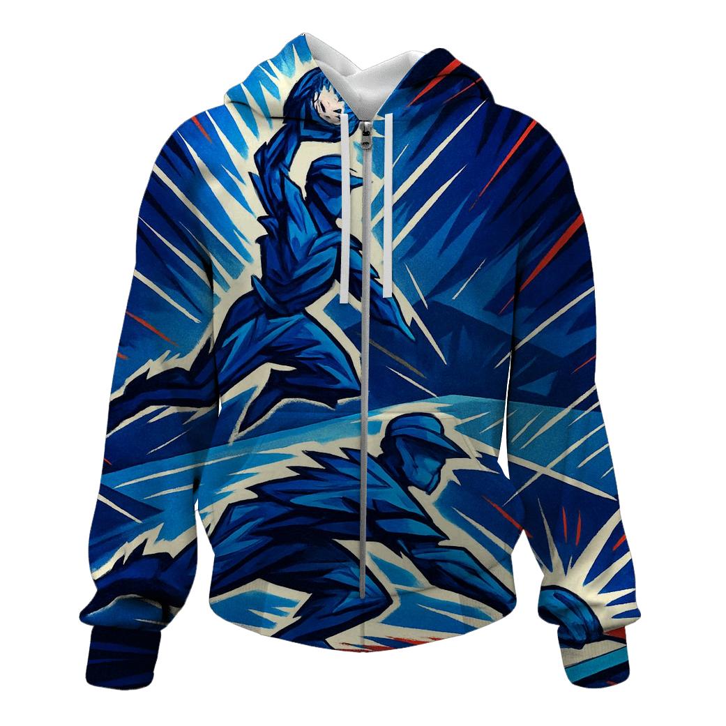 Feathered Double Play In Blue Jays Style zip-up hoodies