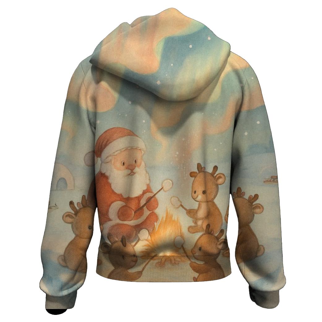 Santa Polar Lights Campfire designer hoodies