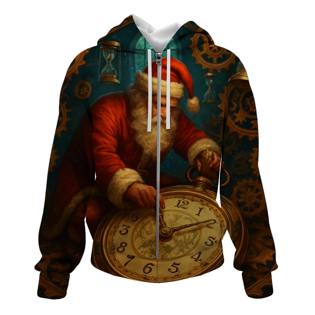 Clockwork Timekeeper Santa hoodie designs
