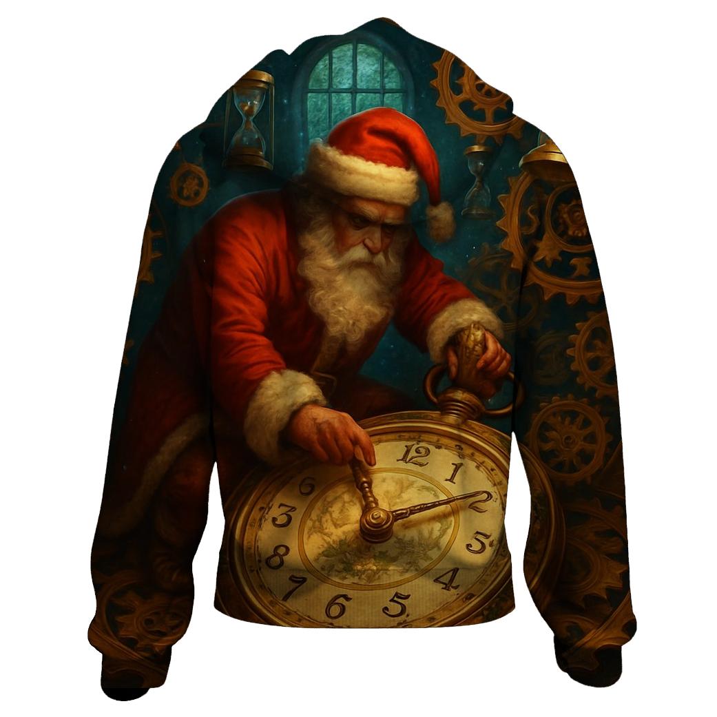 Clockwork Timekeeper Santa hoodie designs