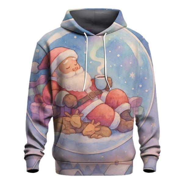 Snowglobe Dream Santa embroidered hoodies