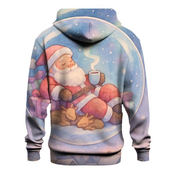 Snowglobe Dream Santa embroidered hoodies