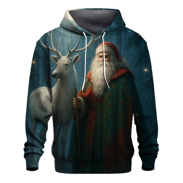Forest Guardian Santa Stag heavyweight hoodies