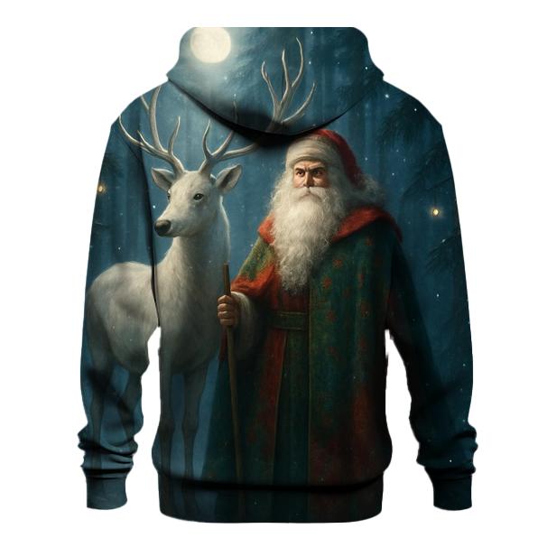 Forest Guardian Santa Stag heavyweight hoodies