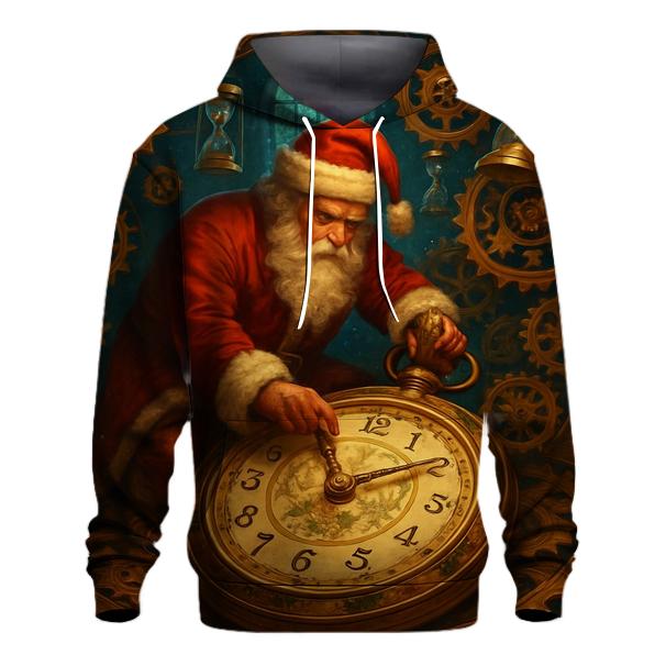 Clockwork Timekeeper Santa zip-up hoodies