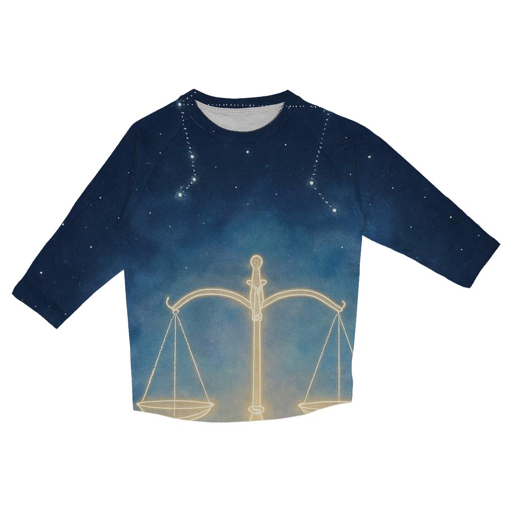 Luminous Libra Star Scales cotton quarter sleeve shirts