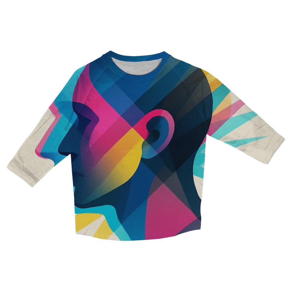 Prismatic Echo Portrait stylish quarter sleeve tops