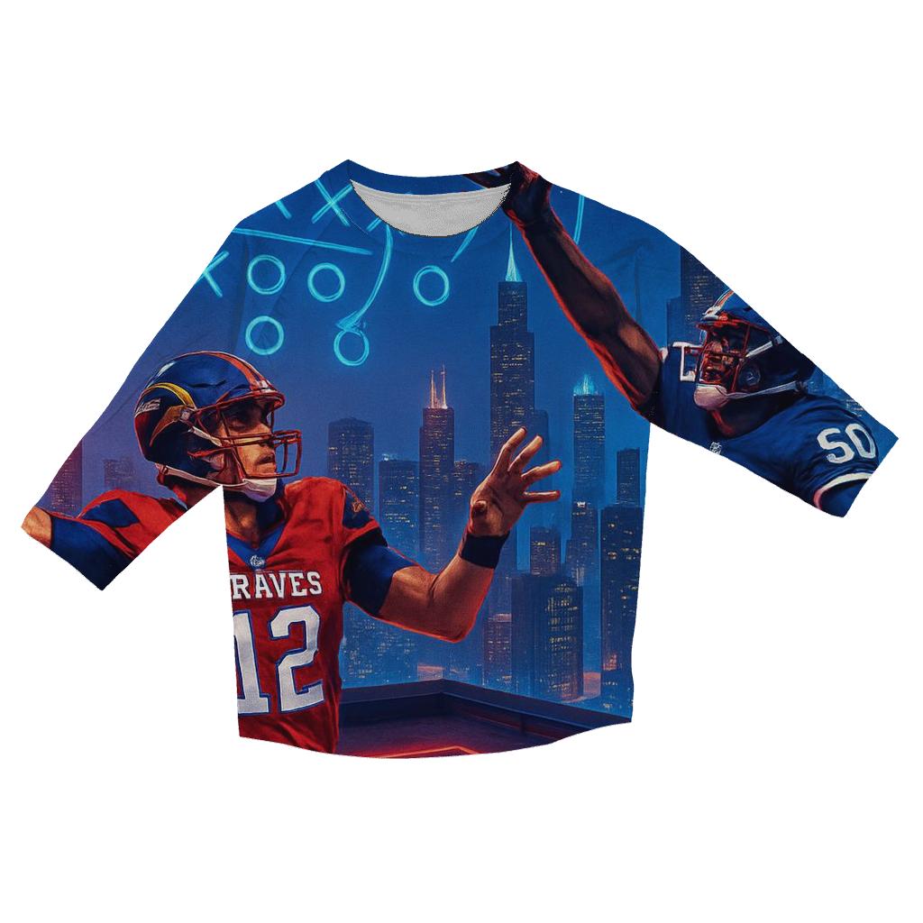Skyline Stadium Braves Vs Cubs Showdown cotton quarter sleeve shirts
