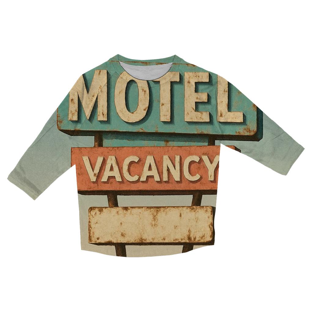 Retro Motel Roadside Sign Illustration stylish quarter sleeve tops