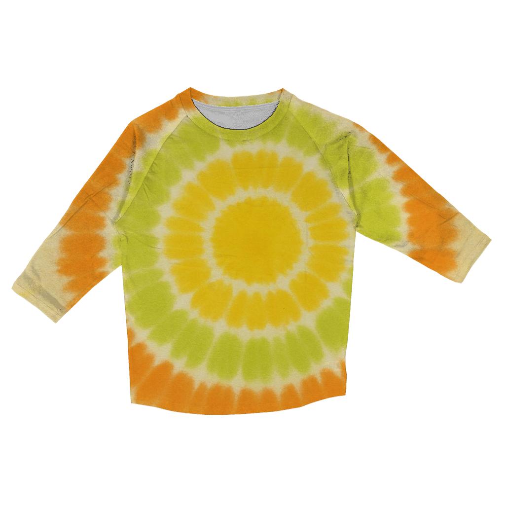 Citrus Offset Bullseye Burst personalized 3/4 sleeve tees