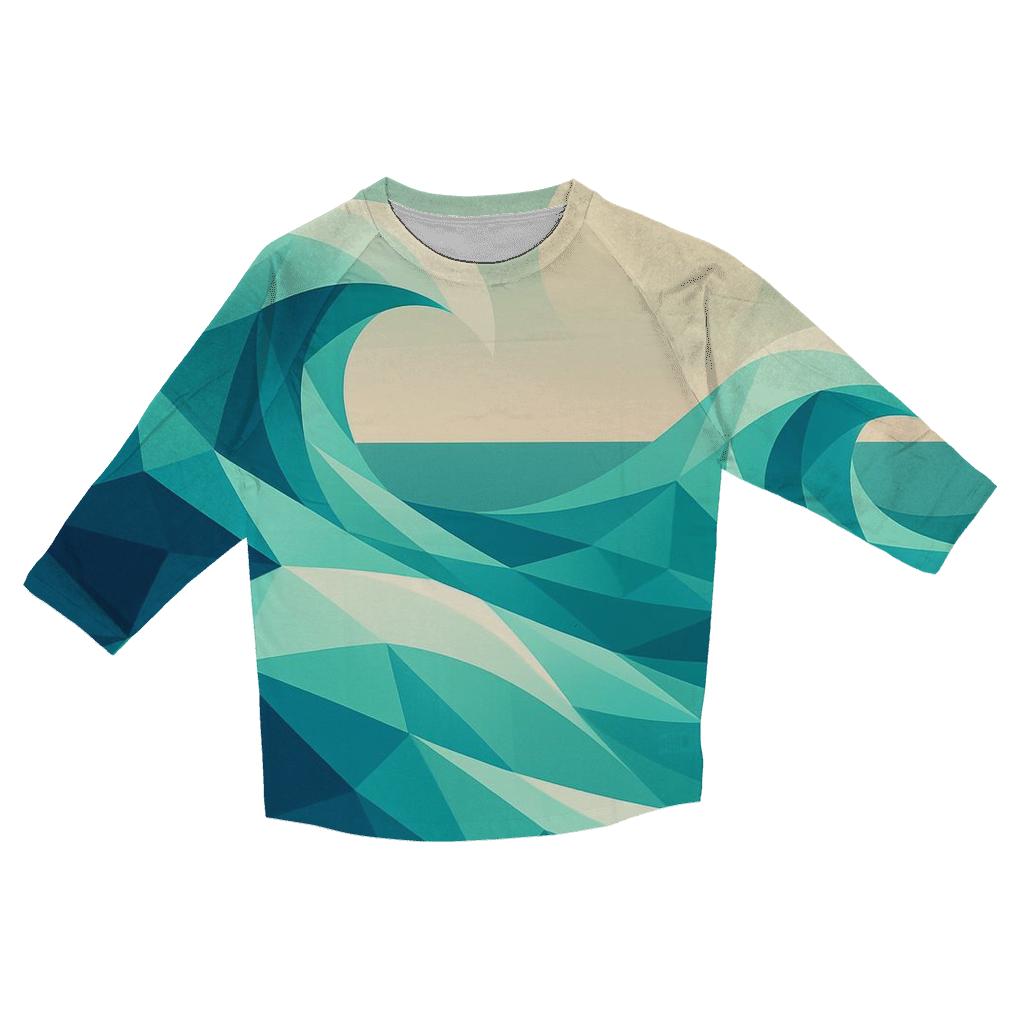 Geometric Tide Horizon fashion 3/4 sleeve shirts