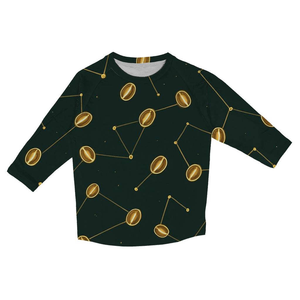 Emerald Bean Constellation casual three quarter sleeve shirts