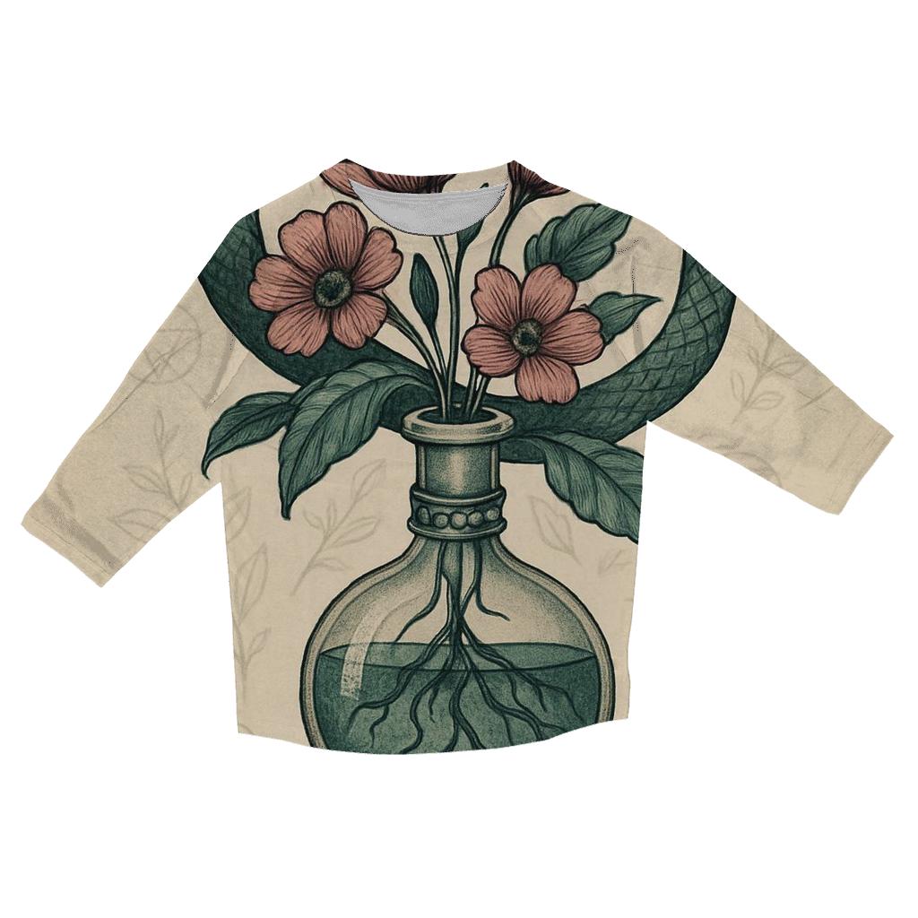 Alchemical Garden Ouroboros fashion 3/4 sleeve shirts