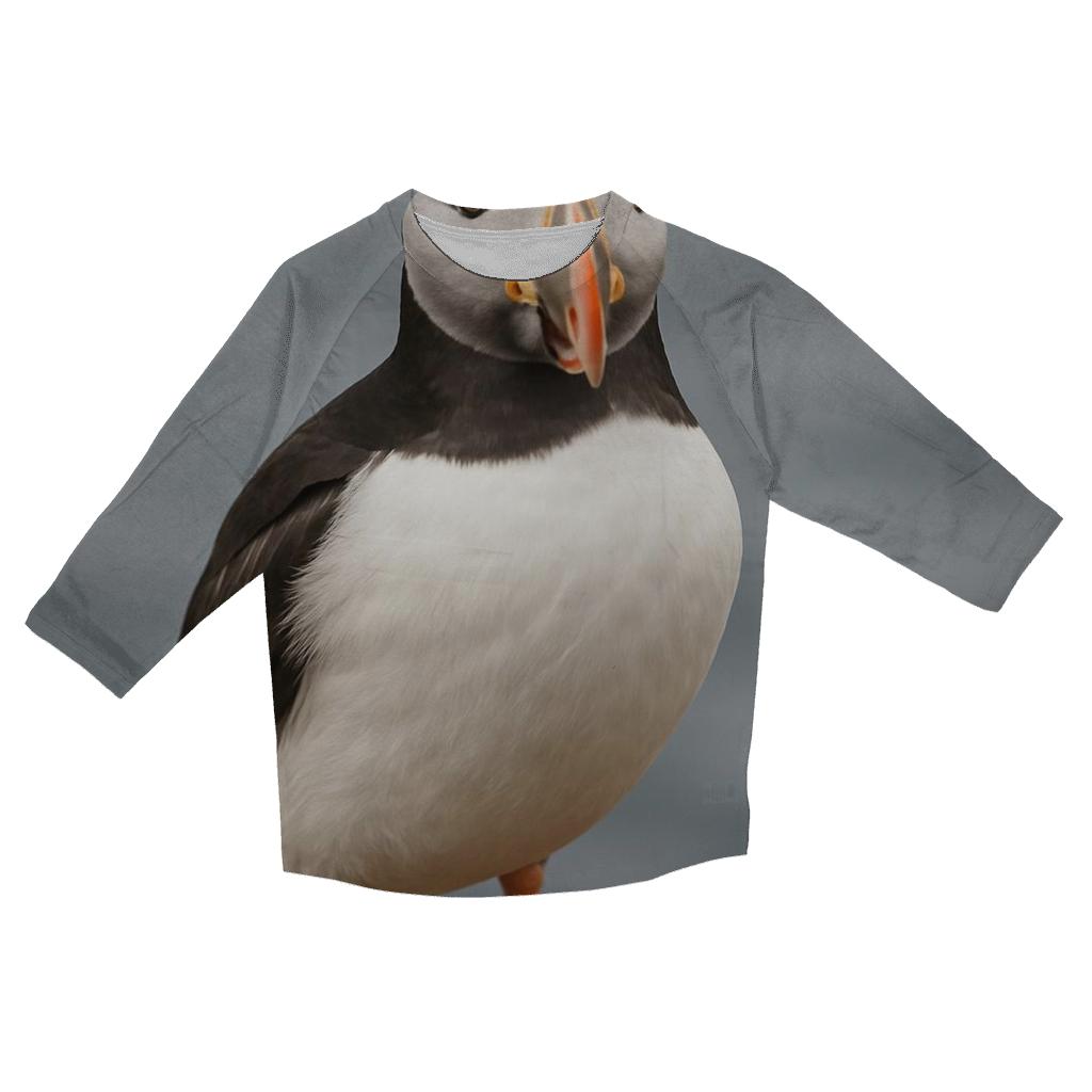 Atlantic Puffin Cliff Edge Portrait fashion 3/4 sleeve shirts