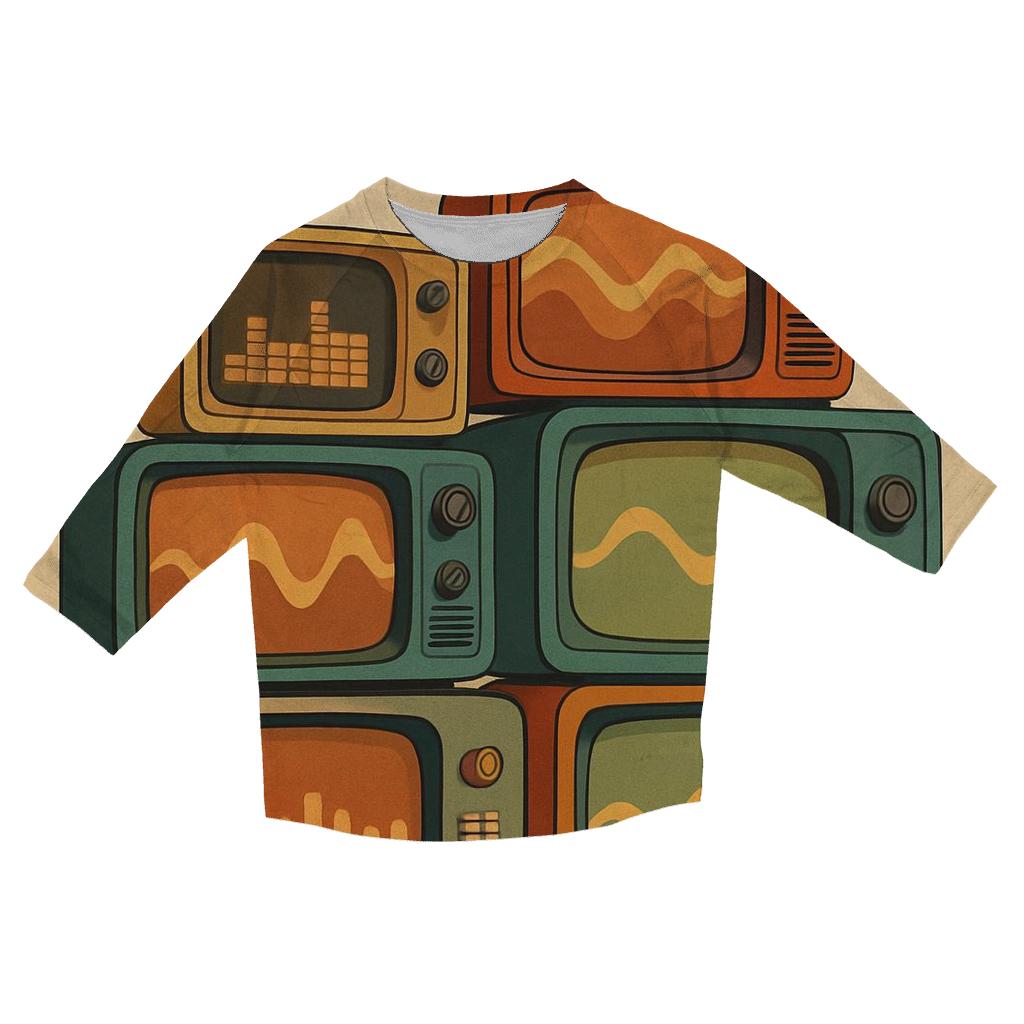 Retro TV Soundwave Lounge custom 3/4 sleeve shirts