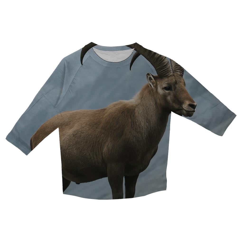 Mountain Ibex On Alpine Scree stylish quarter sleeve tops