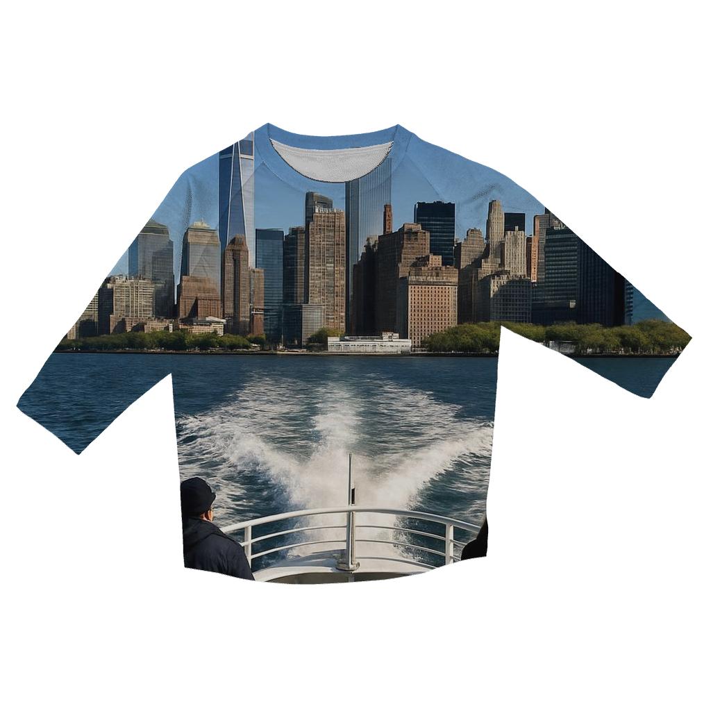 East River Ferry Morning Rush cotton quarter sleeve shirts